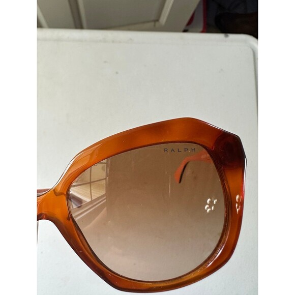 Ralph By Ralph Lauren RA 5255 Red Havana Oversized Square Frames Sunglasses